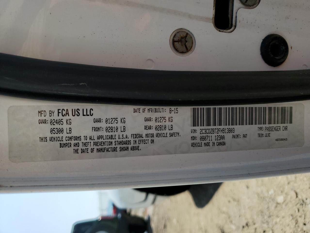 2C3CDZBT2FH913803 2015 Dodge Challenger Sxt Plus