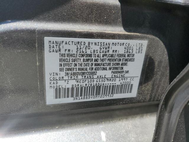 2021 Nissan Sentra Sr VIN: 3N1AB8DV0MY209952 Lot: 56446654