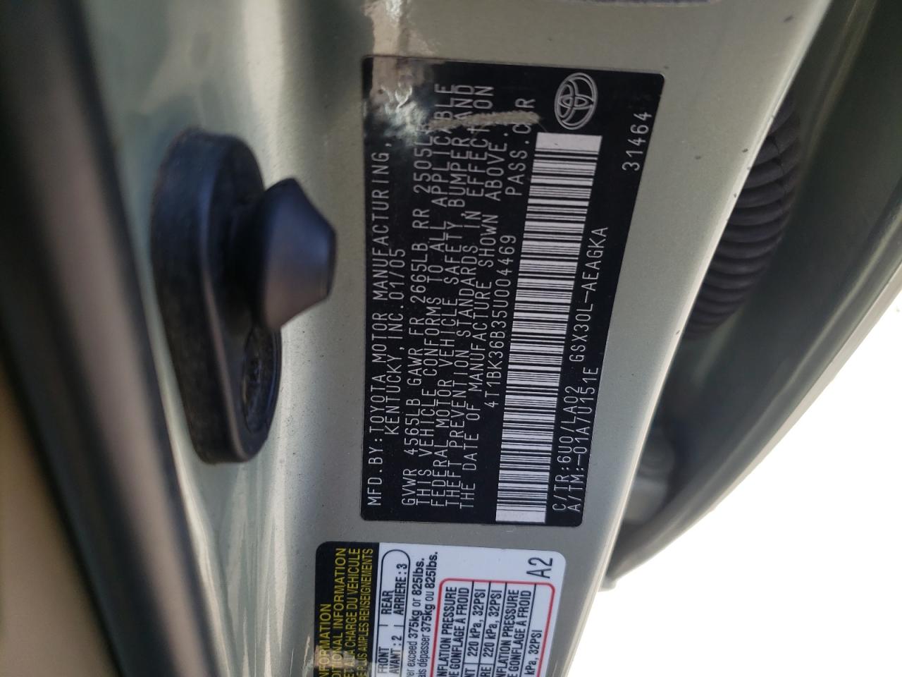 4T1BK36B35U004469 2005 Toyota Avalon Xl