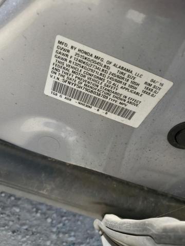 2016 Honda Pilot Exln VIN: 5FNYF5H79GB038709 Lot: 59010674