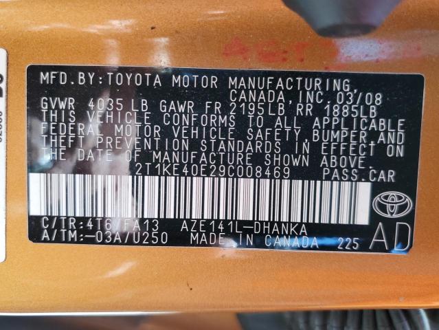 2T1KE40E29C008469 2009 Toyota Corolla Matrix S