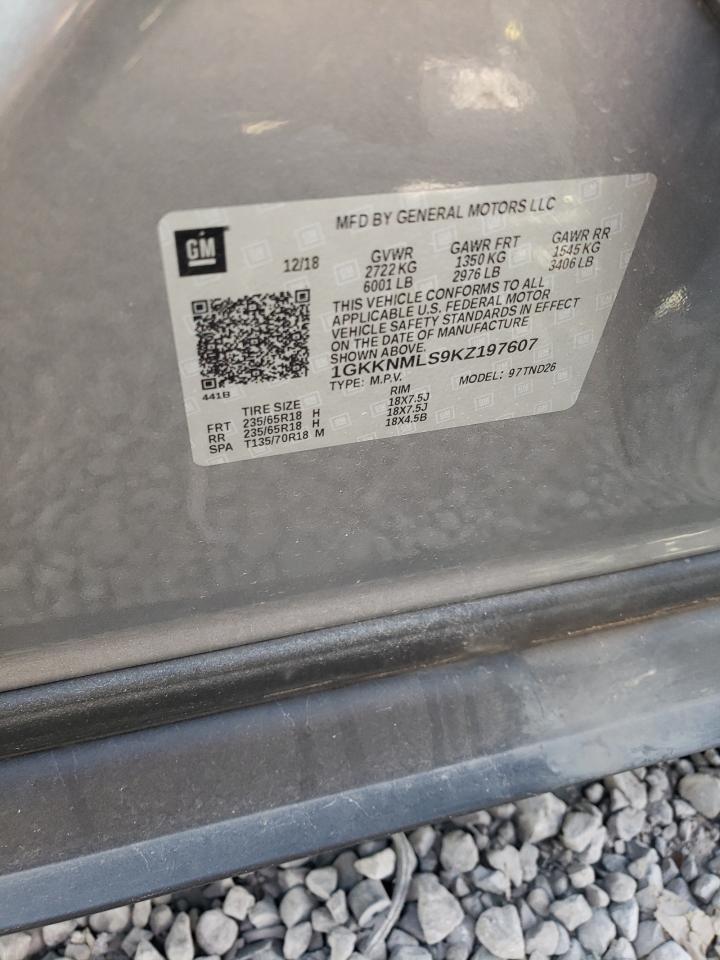 1GKKNMLS9KZ197607 2019 GMC Acadia Slt-1