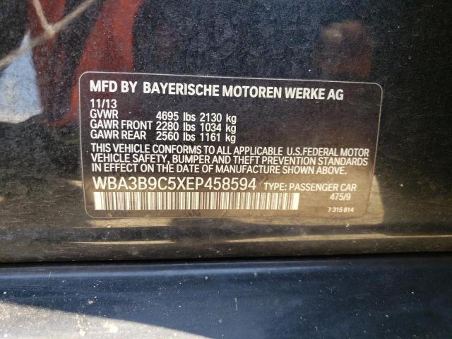 2014 BMW 335 Xi VIN: WBA3B9C5XEP458594 Lot: 58454174