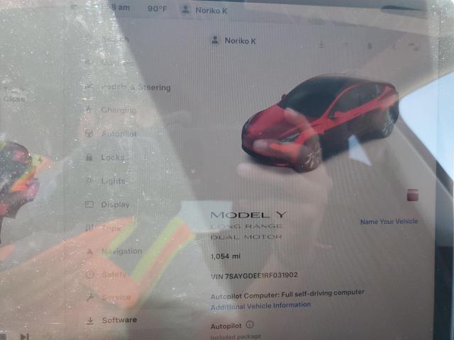 VIN 7SAYGDEE1RF031902 2024 Tesla MODEL Y no.9