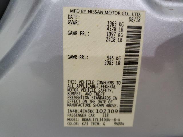 1N4BL4EV8KC102309 2019 NISSAN ALTIMA - Image 12