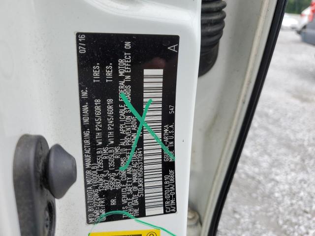 2016 Toyota Highlander Xle VIN: 5TDJKRFH5GS312841 Lot: 55735234