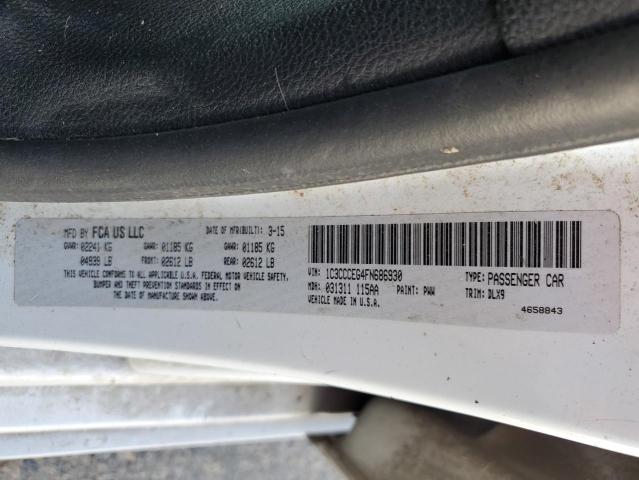 2015 Chrysler 200 C VIN: 1C3CCCEG4FN686930 Lot: 57870424