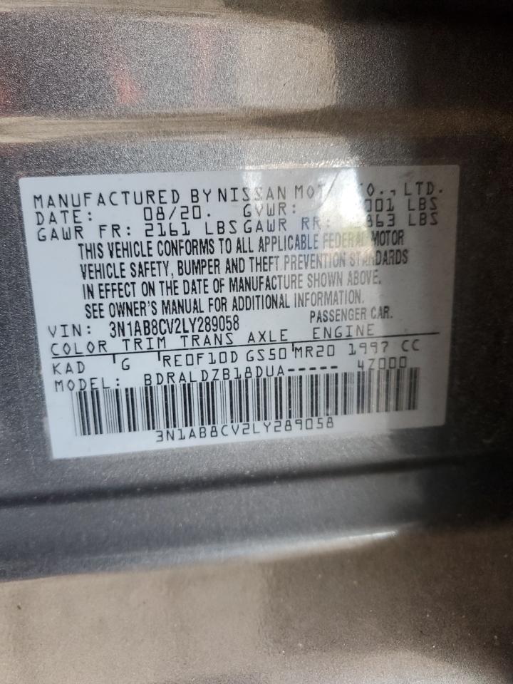 3N1AB8CV2LY289058 2020 Nissan Sentra Sv