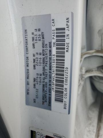 2022 Mazda 3 Select VIN: JM1BPAKL5N1518818 Lot: 57450614