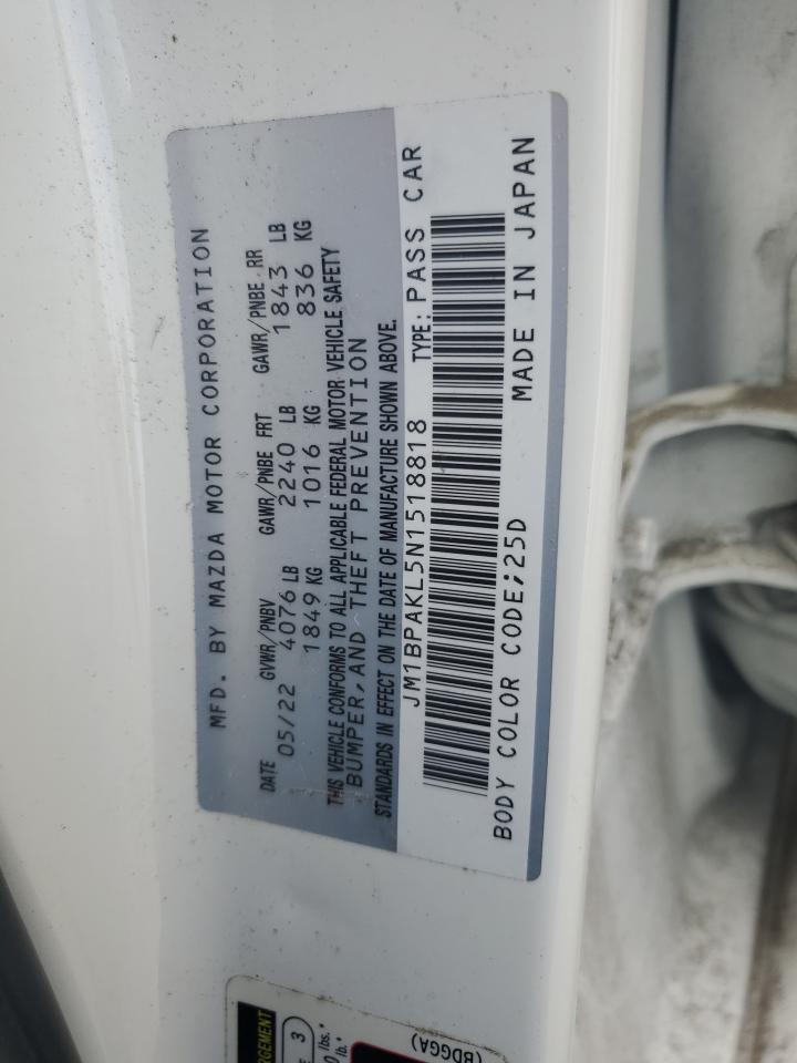 JM1BPAKL5N1518818 2022 Mazda 3 Select