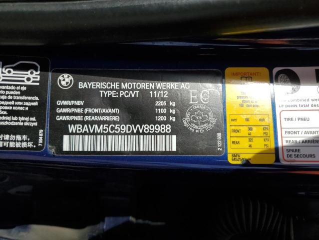 2013 BMW X1 xDrive35I VIN: WBAVM5C59DVV89988 Lot: 58978274