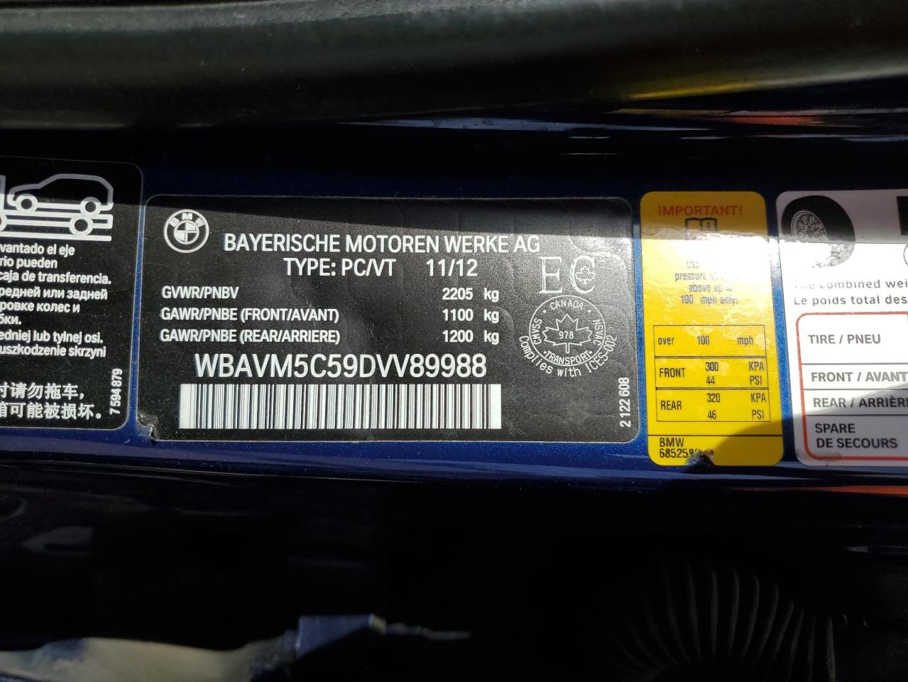 WBAVM5C59DVV89988 2013 BMW X1 xDrive35I