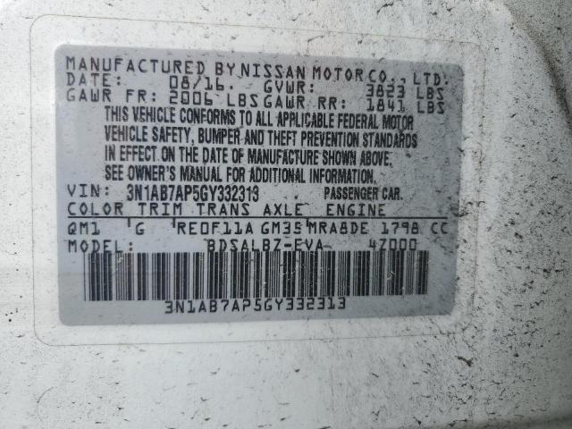 2016 NISSAN SENTRA S - 3N1AB7AP5GY332313
