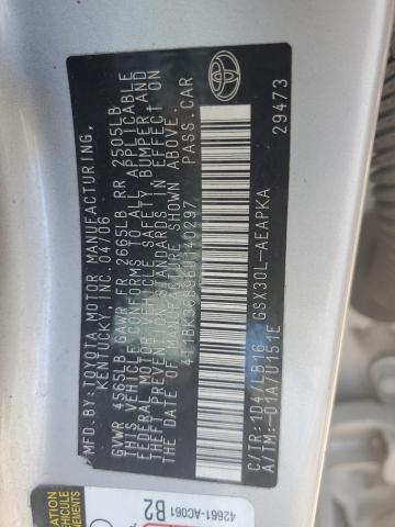 2006 Toyota Avalon Xl VIN: 4T1BK36B96U140297 Lot: 60105864