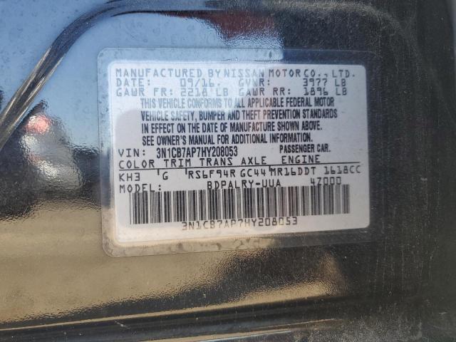 2017 Nissan Sentra Sr Turbo VIN: 3N1CB7AP7HY208053 Lot: 57132234