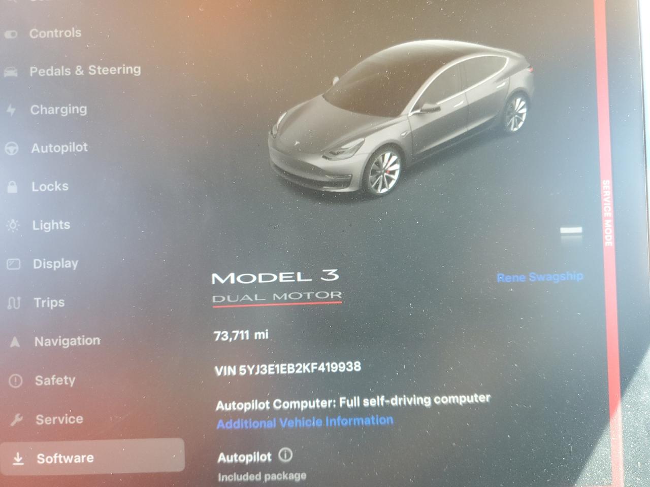 5YJ3E1EB2KF419938 2019 Tesla Model 3