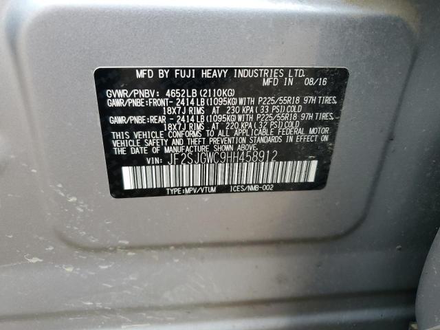 2017 Subaru Forester 2.0Xt Touring VIN: JF2SJGWC9HH458912 Lot: 59174964