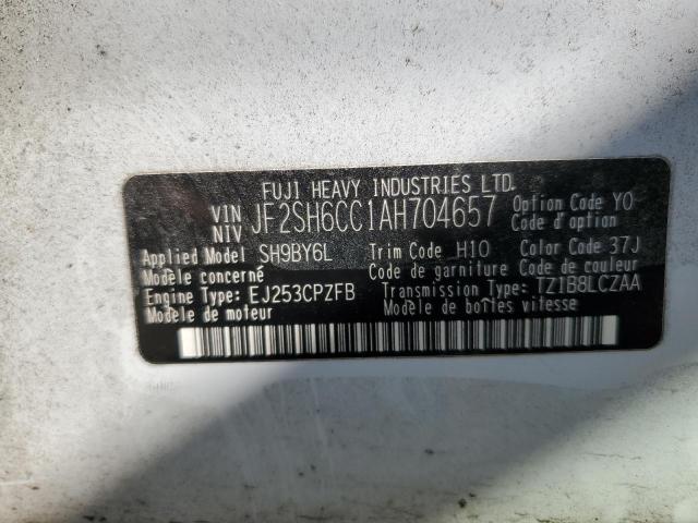 2010 Subaru Forester 2.5X Premium VIN: JF2SH6CC1AH704657 Lot: 56873264