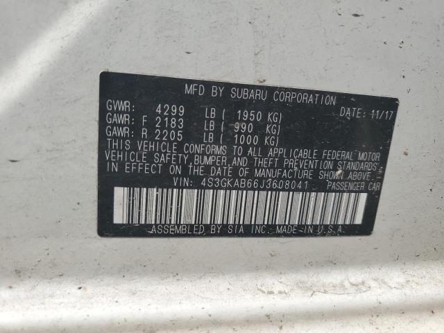 2018 Subaru Impreza Premium VIN: 4S3GKAB66J3608041 Lot: 57373404