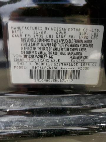 2022 Nissan Versa Sv VIN: 3N1CN8EV2NL871447 Lot: 61028044