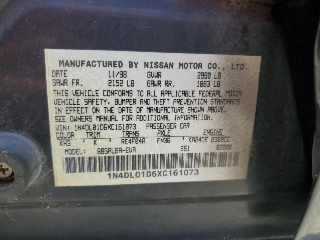 1999 Nissan Altima Xe VIN: 1N4DL01D6XC161073 Lot: 60976424