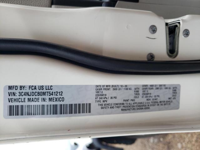 2021 Jeep Compass Limited VIN: 3C4NJDCB0MT541212 Lot: 57724584