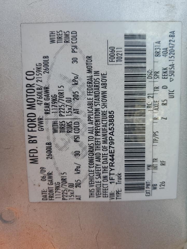 1FTYR44E79PA53885 2009 Ford Ranger Super Cab