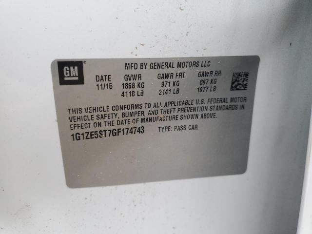 2016 Chevrolet Malibu Lt VIN: 1G1ZE5ST7GF174743 Lot: 60650784