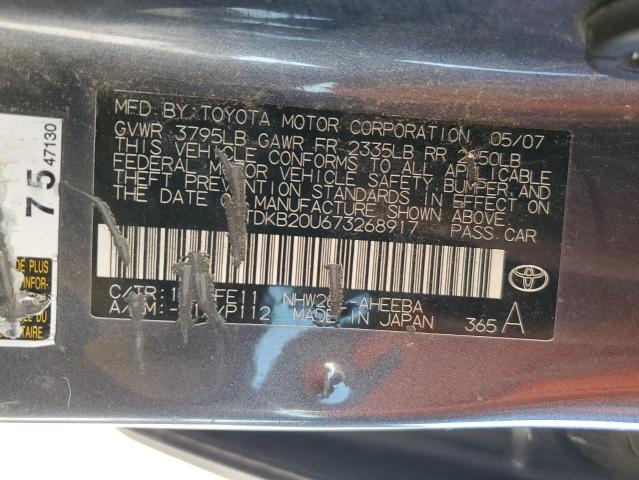 2007 Toyota Prius VIN: JTDKB20U673268917 Lot: 59893624