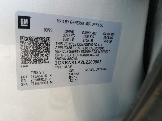 2020 GMC Acadia Sle VIN: 1GKKNKLA2LZ203907 Lot: 58051204