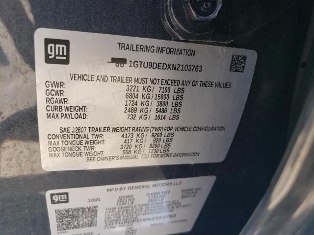 2022 GMC SIERRA LIM - 1GTU9DEDXNZ103763