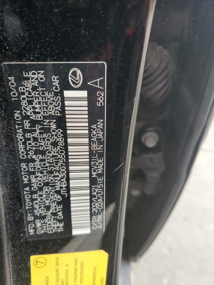 JTHBA30G755078899 2005 Lexus Es 330