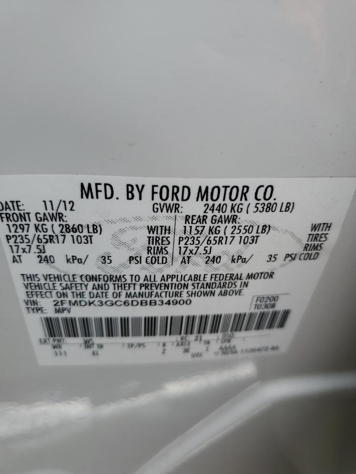 2FMDK3GC6DBB34900 2013 Ford Edge Se