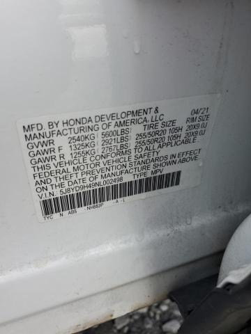 2022 Acura Mdx Technology VIN: 5J8YD9H49NL002498 Lot: 57227784