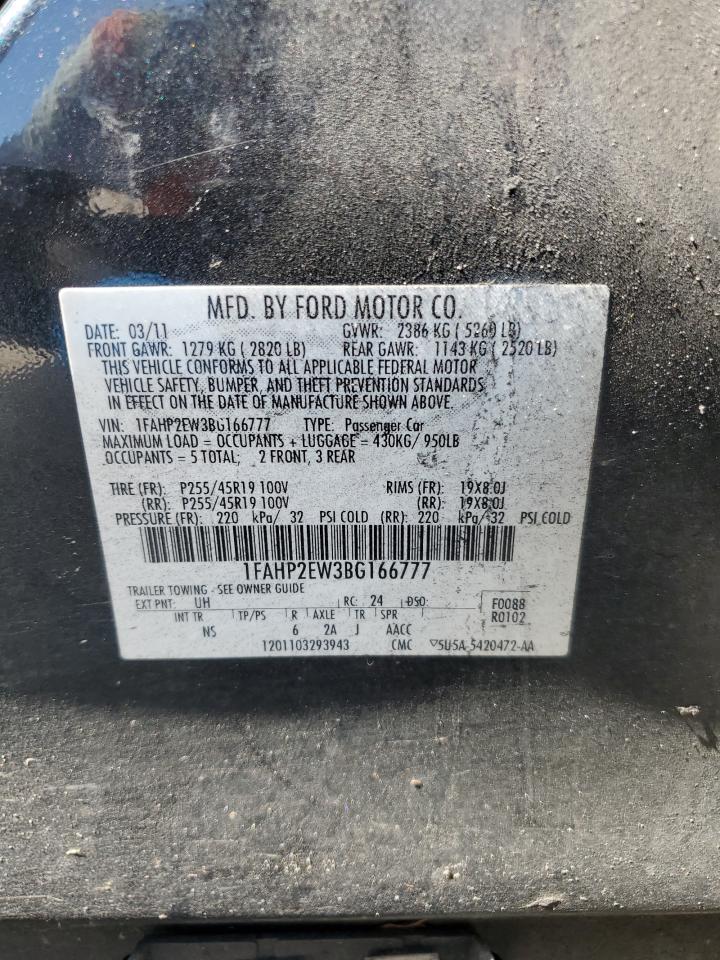 1FAHP2EW3BG166777 2011 Ford Taurus Sel