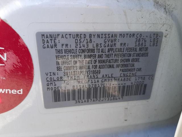 2018 NISSAN SENTRA S - 3N1AB7AP2JY318649