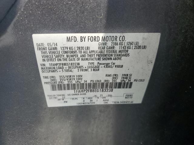 2014 Ford Taurus Limited VIN: 1FAHP2F88EG183238 Lot: 59367294