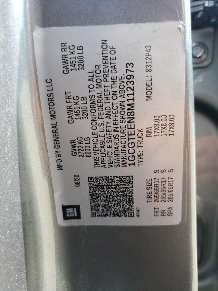 1GCGTEEN8M1123973 2021 Chevrolet Colorado Zr2
