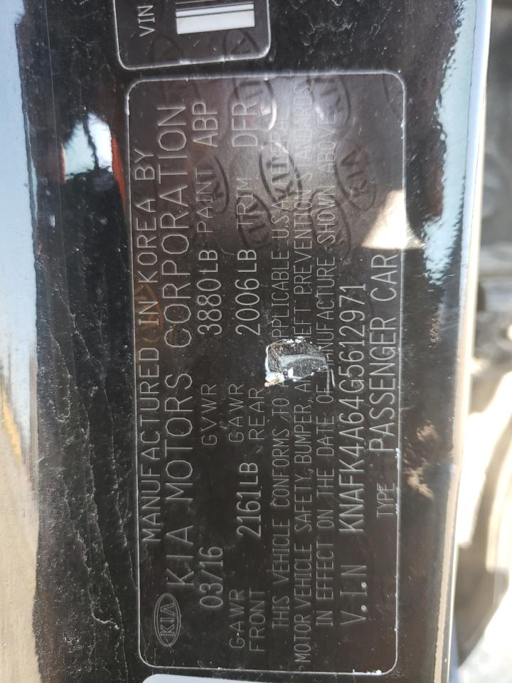 KNAFK4A64G5612971 2016 Kia Forte Lx