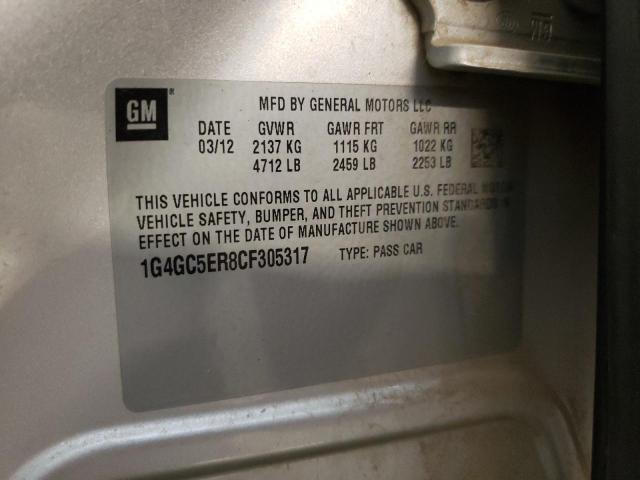2012 Buick Lacrosse VIN: 1G4GC5ER8CF305317 Lot: 57237814