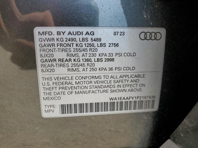 2023 Audi Q5 Premium Plus 45 VIN: WA1EAAFY1P2197436 Lot: 57689864