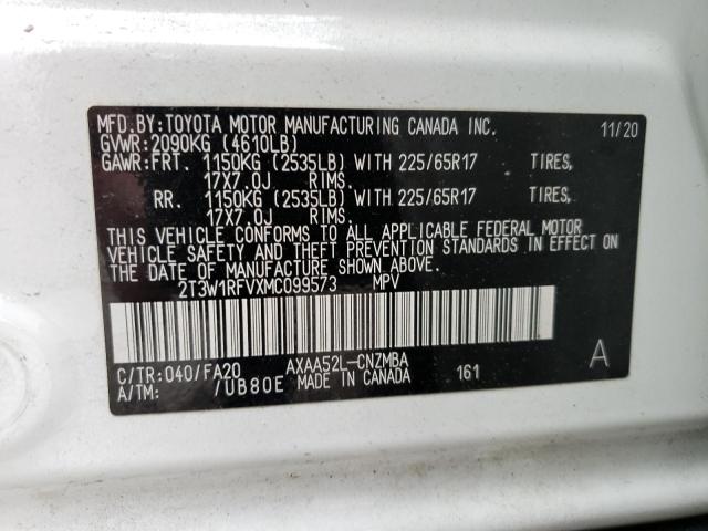 2021 TOYOTA RAV4 XLE - 2T3W1RFVXMC099573