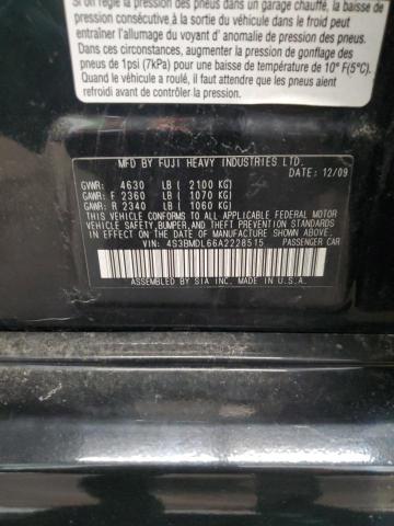 2010 Subaru Legacy 3.6R Limited VIN: 4S3BMDL66A2228515 Lot: 60235704