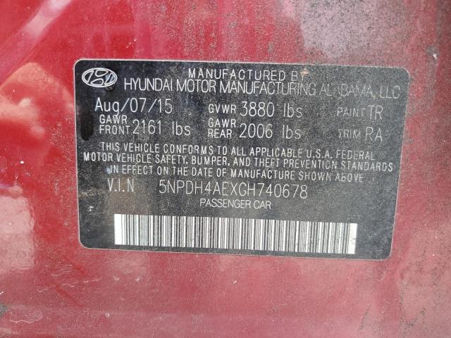 2016 HYUNDAI ELANTRA SE - 5NPDH4AEXGH740678