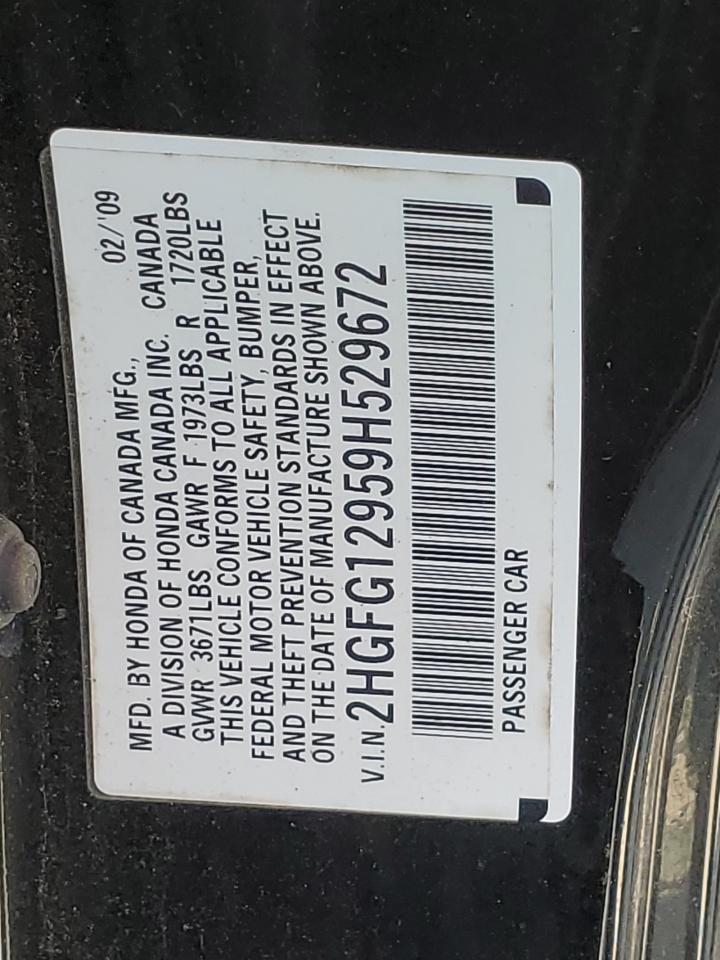 2HGFG12959H529672 2009 Honda Civic Exl