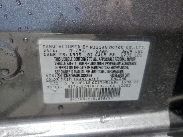 2024 Nissan Versa S VIN: 3N1CN8DV4RL888659 Lot: 58306104