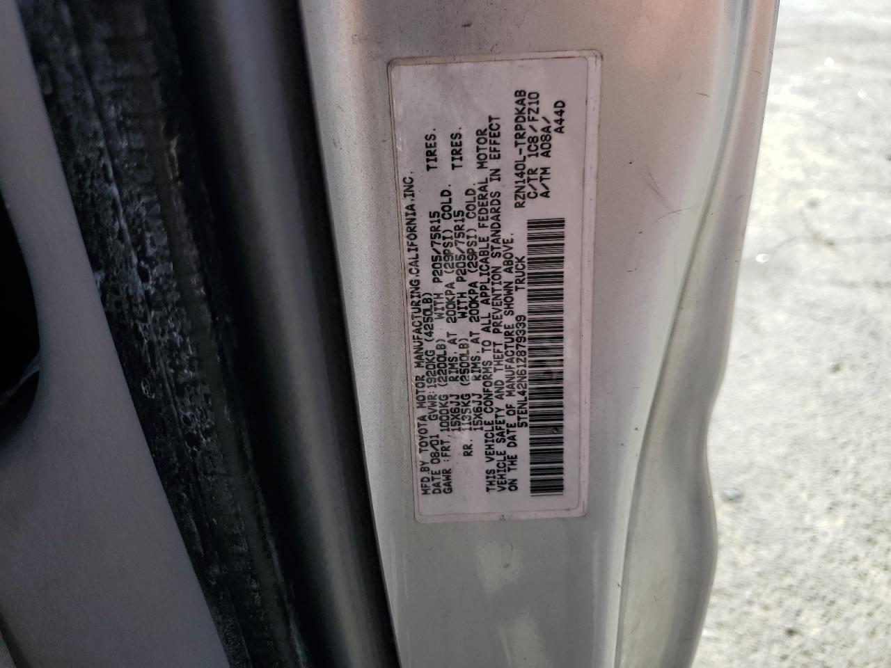 5TENL42N61Z879339 2001 Toyota Tacoma