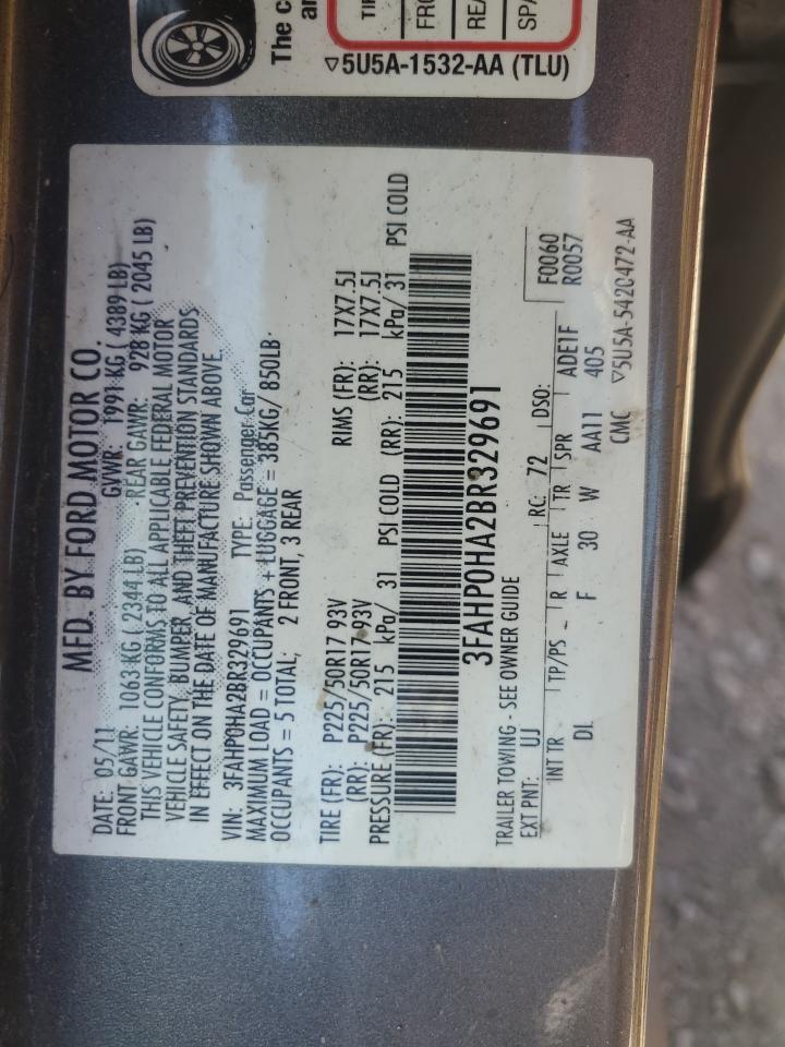 3FAHP0HA2BR329691 2011 Ford Fusion Se