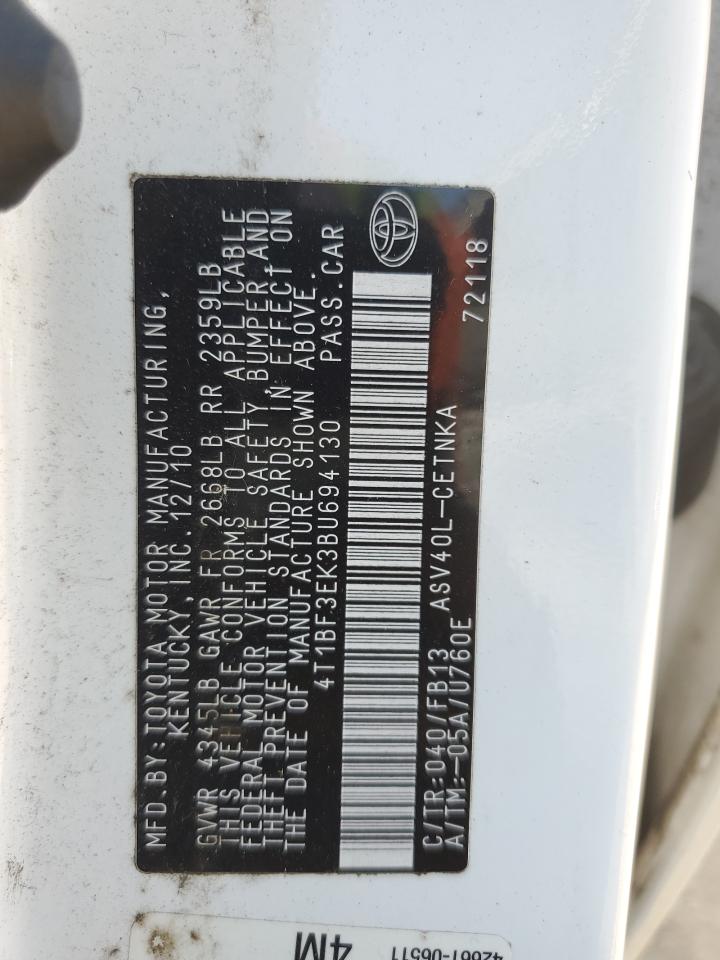 4T1BF3EK3BU694130 2011 Toyota Camry Base