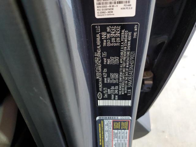 2022 Hyundai Tucson Sel VIN: 5NMJB3AE3NH079021 Lot: 57756234